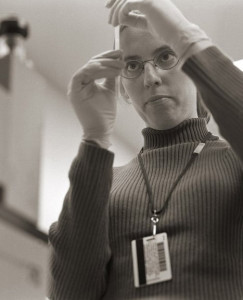 Photo of Kristen Buchanan in her lab