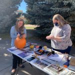 Heather Michalak & Dr. H-U planning their work of art