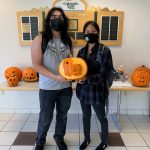 Honorary funniest pumpkin: Jacob Valdez and Irvilinda Bahe