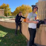 Sam Fogarty & Nick Lehnerz enjoying the water feature